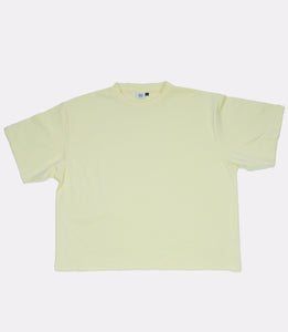 light yellow drop-shoulder tees made of 250gsm cotton, these heavy tees provide an oversized fit and incredible softness