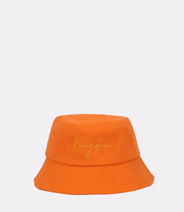 orange bucket hat is made of a thick polyester fiber blend that is durable, and adjustable