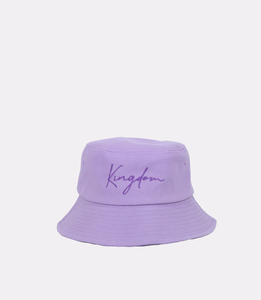 purple bucket hat is made of a thick polyester fiber blend that is durable, and adjustable